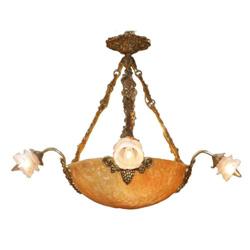 French Alabaster Chandelier #2261224