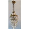 Image 1 : Bronze and Crystal Chandelier Fixture #2261538