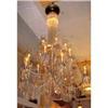 Image 1 : Crystal and Polished Chrome Chandelier Fixture #2261587
