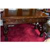 Image 1 : English Dragon Desk Carved Walnut 1900 #2261708