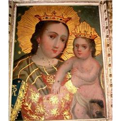 Spanish Colonial  early 18 century Madona on #2262025