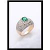 Image 1 : DIAMOND AND EMERALD RING IN YELLOW GOLD #2273763