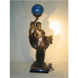 Art Nouveau Lady Newel Post Lamp  #2274081