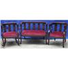 Image 1 : 1890's MAHOGANY PAW FOOT 3 PC. SETTEE GROUP #2274193