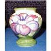 Image 1 : MoorCroft CLEMATIS Vase GREEN - Vintage - #2274262