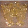 Image 1 : Pyramid YELLOW Glass Tumblers -5- VINTAGE #2274271