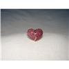 Image 1 : Estate 14K YG Yellow Gold Pave Ruby Heart Ring #2274352