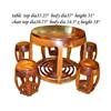Image 1 : Chinese Huanghuali Round Table Stool Set  #2274619
