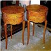 Image 1 : Pair of French end or stand wood  table  #2274668