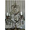 Image 1 : Silvered bronze crystal Girandole table lamp #2274672