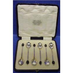 ANTIQUE STERLING BOXED SET of FANCY SPOONS #2285311