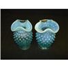 Image 1 : FENTON BLUE OPALESCENT HOBNAIL VASES/Pr. #2285339