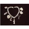 Image 1 : VINTAGE STERLING CHARM BRACELET - HEARTS #2285366