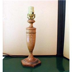 19th c. ENGLISH PEARWOOD LAMP BASE #2285716