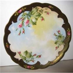 Hand Painted Limoges Rose Bud Plate #2285726