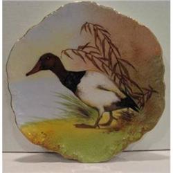 Hand Painted Limoges Game Duck Plate #2285727