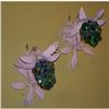 Image 1 : Large Tole Sconces Glass Grape Shades #2285744