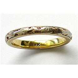 14Kt Yellow and white Gold Band #2286040