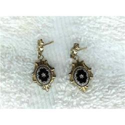 Earings. Victorian. Onyx. Circa 1900 #2286097