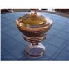 Image 1 : candy dish, clear glass w/golden decorations #2293882