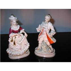 His and Her Handpaint Porcelain Figurines  #2294077