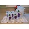 Image 1 : Gay Fad Hand Painted Grapes Pitcher Set #2294095