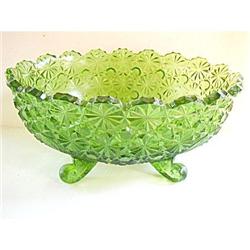 Bowl Wright Daisy Button Footed Console Green #2294161