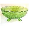 Image 1 : Bowl Wright Daisy Button Footed Console Green #2294161