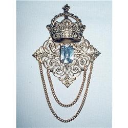 Huge Gilded Royal Florenza Dangle Brooch #2294187