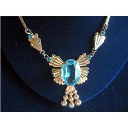 Art Deco Gold Filled Czech Glass Necklace #2294198