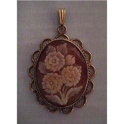 Very Pretty Floral Carnelian Cameo Detailed #2294288