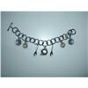 Image 1 : Pewter Clift Kitchen Wares Charm Bracelet #2294317