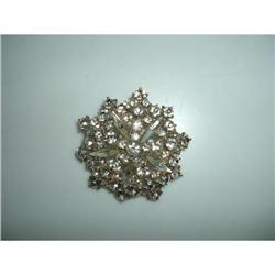 Vintage Rhinestone Flower Brooch #2294330