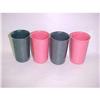 Image 1 : Set of 4 Pink and Gray Melmac 3.75" Juice Cups #2294440