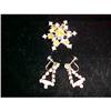 Image 1 : 3 Piece Rhinestone Brooch & Earrings! #2294504