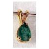 Image 1 : 14K .7 Cts emerald pear shaped pendant #2294893