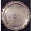 Image 1 : 20" Silver plate round tray applied grape #2294925