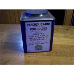 Peacock Brand Food Color Tin #2295054