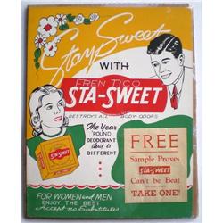 old vintage 1930 STA-SWEETAd Store dIsplay sign#2295138