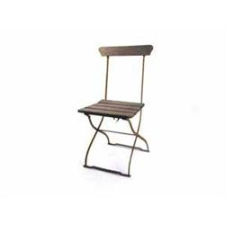 ANTIQUE AUTHENTIC FRENCH BISTRO FOLDING CHAIR #2295191