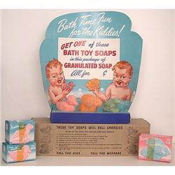 Old Vintage TOY BABY BATH SOAP Store Display #2295203