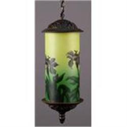 GLASS HANGING LAMP W CHAIN * BRONZE FINISH #2295204