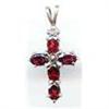 Image 1 : SALE Sterling Cross with Garnets #2295251