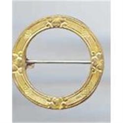 SALE 12 kt Gold Filled Circle Pin Vintage #2295304