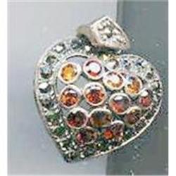 SALE Garnet  stone Heart Pendant with #2295305