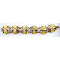 SALE Yellow Cabochon Bracelet #2295306