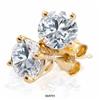 Image 1 : 2 carats ROUND DIAMOND gold stud earrings STUDS#2295717
