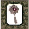 Image 1 : Scottish Agate Etruscan dangle silver Brooch #2295772