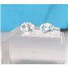 Image 1 : Sky Blue Topaz Sterling Silver Stud Earrings #2295845