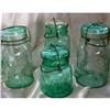Image 1 : Old blue glass Jars &Lids Ball& Atlas #2296009